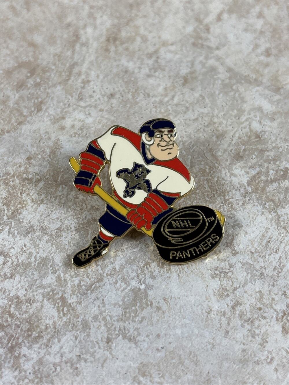 VTG Aminco Florida Panthers Cartoon Player NHL Hockey Pin